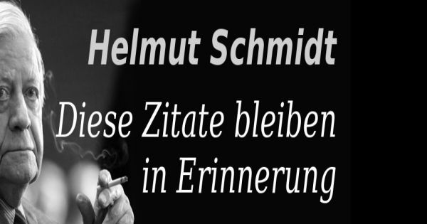 Helmut Schmidts originellen Zitate Ganz schön bissig, Helmut! Das sind seine 10 berühmtesten