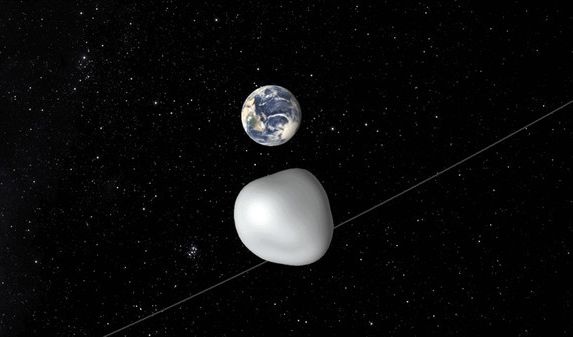 Am 12.10.2017 fliegt der Asteroid 2012 TC4 an der Erde vorbei.