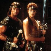 Arnold Schwarzenegger und Brigitte Nielsen spielten gemeinsam im Streifen Red Sonja. Arnold Schwarzenegger und Brigitte Nielsen spielten gemeinsam im Streifen Red Sonja.