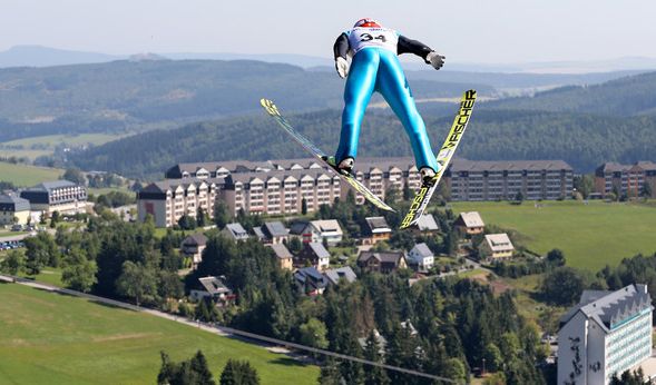 Die Fichtelbergschanze in Oberwiesenthal.