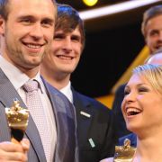 Diskuswerfer Robert Harting (l) und Biathletin Magdalena Neuner sind die «Sportler des Jahres» 2012. Diskuswerfer Robert Harting (l) und Biathletin Magdalena Neuner sind die «Sportler des Jahres» 2012.