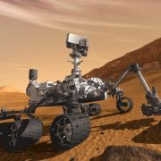 Eine künstlerische Darstellung zeigt die Landung des Marsrover «Curiosity» auf dem Mars. Eine künstlerische Darstellung zeigt die Landung des Marsrover «Curiosity» auf dem Mars.