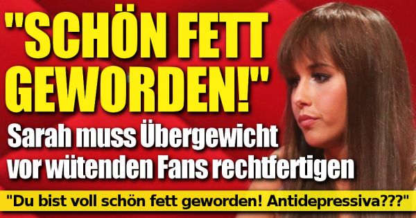 Sarah Lombardi: Schön fett geworden! SO rechtfertigt Sarah Lombardi: Schön fett geworden! SO rechtfertigt