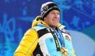 Martin Braxenthaler feiert in Whistler den Gewinn der Goldmedaille. Foto: dpa