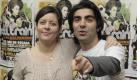 Regisseur Fatih Akin und Ehefrau Monique posieren in Hamburg beim Photocall zur Benefiz-Veranstaltung Soultrain to Wilhelmsburg. Die Veranstaltung besteht aus einer Preview-Vorführung von Akins neuem Film Soul Kitchen und einem Konzert im Hamburger Club Übel und Gefährlich. Der Erlös soll sozialen Projekten im Stadtteil Wilhelmsburg zu gute kommen.
 Foto: ddp