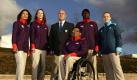 Das Organisationskomitee für die Olympischen und die Paralympischen Spiele präsentierte heute die Uniformen, die die über 70.000 Helfer im kommenden Jahr während der Spiele tragen werden. Foto: dapd