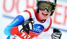 Die Schweizerin Lara Gut jubelt im Zielbereich der Abfahrtsstrecke in Lenzerheide beim der Weltmeisterschaft im Abfahrtslauf ihren zweiten Platz. Sie überquerte knapp hinter der US-Amerikanerin Lindsey Vonn die Ziellinie. Foto: dpa