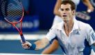 Great Britain's Andy Murray reaches for a return, watched by playing partner Robson (back), during their mixed doubles match in session 10 on the seventh day of the Hopman Cup against Russia's Dementieva and Igor Andreev (not pictured) at the Burswood Dome in Perth, Australia, 08 January 2010. EPA/TONY MCDONOUGH AUSTRALIA AND NEW ZEALAND OUT +++(c) dpa - Bildfunk+++ Foto: dpa