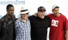 Die vier Kindsköpfe haben Spaß in Berlin: Chris Rock, Davis Spade, Kevin James und Adman Sandler (v.l.n.r.). Foto: ap