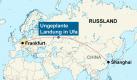 Weil sich in der Kabine ein «elektrischer Geruch» ausbreitete, musste eine Lufthansa-Maschine im russischen Ufa landen. Karte: Stepmap.de Foto: dpa