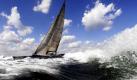 Die Segelyacht Scho-Ka-Kola segelt vor Travemünde während der 120. Travemünder Woche beim Baltic Sprint Cup 2009. Die Veranstalter der 121. Travemünder Woche stellen das diesjährige Regatta- und Festivalprogramm heute auf einer Pressekonferenz vor.  Foto: dpa