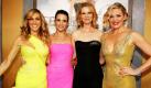 Sarah Jessica Parker (von links nach rechts), Kristin Davis, Cynthia Nixon und Kim Cattrall kehren auf die Kinoleinwand zurück. Bei der Premiere von Sex and the City 2 in der Radio Music City Hall in New York steht ihnen die Vorfreude bereits ins Gesicht geschrieben. Foto: ap