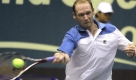 Rainer Schüttler im Einsatz im Match gegen Kevin Kim aus den USA in der ersten Runde der ATPThailand Open. Foto: dpa