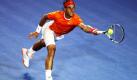Der Spanier Rafael Nadal bei einem Return im Match gegen Andy Murray (Großbritannien) im Viertelfinale der Männer bei den Australian Open. Nadal musste im dritten Satz wegen einer Verletzung aufgeben. Damit zieht Murray ins Halbfinale ein.
 Foto: ap