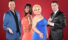 Sie entscheiden, wer weiter kommt. Roman Frieling, Motsi Mabuse, Vorjahressiegerin Maite Kelly und Joachim Llambi (von links) bilden die Jury. Foto: RTL / Stefan Gregorowius