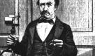 Johann Philipp Reis mit seiner revolutionären Erfindung. Heute feiert das Telefon seinen 150. Geburtstag. (Bild: dpa) Foto: dpa