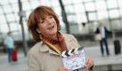 Hannelore Hoger als Bella Block am Rande von Dreharbeiten am Hauptbahnhof in Berlin. Foto: Britta Pedersen  Foto: dpa
