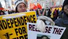 Proteste von Tibet-Aktivisten überschatten den Besuch des künftigen chinesischen Führers Xi Jinping in den USA. Foto: Tannen Maury / Archiv Foto: dpa
