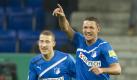 Wie schon zuletzt in der Bundesliga traf auf Hoffenheimer Seite wieder Sejad Salihovic (r) zum 1:0. Foto: Uwe Anspach Foto: dpa