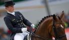 Isabell Werth und ihr Pferd El Santo konnten den Rückstand auf die Briten nicht verringern. Foto: dpa