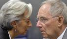 Frankreichs Finanzministerin Christine Lagarde und der deutsche Ressortchef Wolfgang Schäuble (CDU) in Luxemburg Foto: dpa