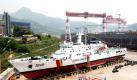 A new speed patrol boat, the 'Jemin No. 12,' is commissioned in Jinhae, 410 km southeast of Seoul, South Korea on 04 June 2010. The 1,500-ton ship, the 11th of its kind in the country, is 102.4m long and 13.2m wide, and runs at a speed of 40 knots. EPA/YONHAP NEWS AGENCY +++(c) dpa - Bildfunk+++ Foto: dpa