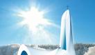 Weißes Gotteshaus: So wird die Schneekirche im Bayerischen Wald voraussichtlich aussehen. (Grafik: Förderverein Schneekirche) Foto: dpa