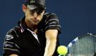Der Amerikaner Andy Roddick spielt eine Rückhand gegen Peter Luczak aus Australien. Die beiden Kontrahenten standen sich in einem Match während des Tennisturniers in Brisbane in Australien gegenüber, das Roddick mit 7:6 und 6:2 gewann. Foto: ap