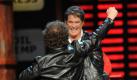Der jüdische US-Komiker Jeff Ross begrüßt den Star des Abends mit Heil, Hasselhoff! und legt die Humor-Latte ziemlich niedrig an. Oder hoch, je nach Standpunkt eben. Foto: Comedy Central