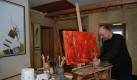 Ararat Haydeyan arbeitet in seinem Atelier in Saathain bei Elsterwerda. Foto: news.de