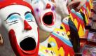 Sydney, Australien. In der Royal Easter Show warten Clown-Spielautomaten darauf bedient zu werden. Die seit 1823 jährlich stattfindende Show steht unter dem Motto city meets country. Foto: dapd