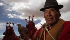 Die Aymara-Indianer in Bolivien feiern derzeit ein internationales Musik- und Tanzfestival in den Quimsa-Chata-Bergen. Mitglieder der Aymara aus Peru, Chile und Bolivien nehmen daran teil. Foto: ap