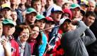 Tiger Woods schlägt am zweiten Loch während des JP McManus Golf Turniers im irischen Limerick ab.  Foto: ap