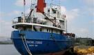 This undated photo provided by FreeGaza.org shows the Irish-flagged ship the MV Rachel Corrie. The ship was named after an American college student crushed to death by an Israeli Army bulldozer while protesting house demolitions in Gaza. The ship was supposed to join the Gaza-bound aid flotilla but was delayed by mechanical problems and is currently waiting off the Libyan coast. (AP Photo/FreeGaza.org) NO SALES Foto: ap