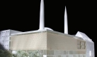 Das Bild zeigt ein Modell des in zentraler Lage in München geplanten Moschee-Neubaus (undatiertes Handout). Der Streit um die im Münchner Stadtteil Sendling geplante Moschee ist wieder heftig aufgeflammt. Der türkisch-islamische Verein Ditim, der die Moschee bauen möchte, kann die beim Kauf des Grundstücks fällige Grunderwerbssteuer nur zum Teil an das Finanzamt überweisen. Den Rest will die Stadt München zahlen. Foto: Walter Höfler dpa/lby (zu dpa-KORR.: 'Diesmal geht es ums Geld: Geplante Moschee sorgt weiter für Streit' vom 09.09.2008) +++(c) dpa - Bildfunk Foto: dpa