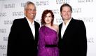 Designer Mark Badgley, Model Rumer Willis und James Mischka lächeln bei der Eröffnung des neuen Badgley Mischka Modegeschäftes in Beverly Hills, Kalifornien. Foto: dapd