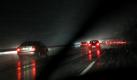Gespenstische Atmosphäre auf der Autobahn A 5 bei Darmstadt. Foto: dpa