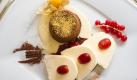 Selbst das Dessert wird mit Goldstaub verziert. Ganz ohne Gold und mit wesentlich weniger Luxus müssen Gäste in BernePark auskommen ...
 Foto: Hotel Goldflair