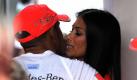 Auch im sprtlichen Umfeld wird gerne geküsst: Neben der Rennstrecke - gesehen bei Rennfahrer Lewis Hamilton und Freundin Nicole Scherzinger. Foto: dpa