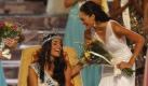 Kaiane Aldorino aus Gibraltar ist die Gewinnerin der Miss-World-Wahl in Johannesburg, Südafrika. Foto: ap
