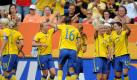 Die Schwedinnen feiern ihren dritten Platz bei der WM. Foto: dpa