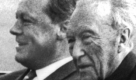 ARCHIV - (l-r) US-Präsident John F. Kennedy, der Regierende Bürgermeister von Berlin, Willy Brandt, und Bundeskanzler Konrad Adenauer bei einer Fahrt mit dem offenen Wagen durch Berlin. Höhepunkt des siebeneinhalbstündigen Aufenthalts von Kennedy in Berlin bildete seine Rede vor dem Schöneberger Rathaus. Mit dem legendären Satz 'Ich bin ein Berliner' drückte Kennedy seine Verbundenheit mit den Menschen in der geteilten Stadt aus. Foto: dpa (zu dpa-Serie Sechs Jahrzehnte vom 24.02.) nur s/w +++(c) dpa - Bildfunk+++  Foto: dpa