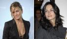 Jennifer Aniston und Courtney Cox Arquette (von links) haben sich bei den Dreharbeiten für die US-Erfolgsserie Friends kennen und schätzen gelernt. Laut eigener Aussage telefonieren sie täglich mehrmals miteinander, auch wenn sie sich an dem Tag bereits gesehen haben.  Foto: dpa/ap