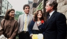 Der Kennedy Klan: Jaqueline Kennedy Onassis, John F. Kennedy Jr., Caroline Kennedy und Ted Kennedy (v.l.) bei der Abschlussfeier von John Jr. im Jahr 1983. Nach dem Tod der Brüder war Ted Kennedy der Patriarch der Familie. Foto: ap