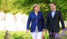 Angela Merkel und der russische Präsiden Dmitri Medwedew beraten in Meseberg über Iran. Foto: dpa