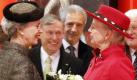 Köhler und Tillich während eines Besuchs des dänischen Königshauses. Foto: ap
