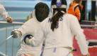 Britta Heidemann im Duell mit Noam Mills aus Israel. Foto: dpa