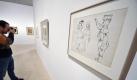 Das Bild «Heil Hitler, 1930» in der großen George-Grosz-Ausstellung. Foto: dpa