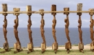 Die Skulptur DieAcht von Stephen King ist Teil der 13.Skulptur am Meer-Ausstellung vom Bondi Beach bis zum Tamarama Beach in Sydney, Australien. Die Arbeiten von mehr als 100 Künstlern sind zwei Wochen lang zu sehen. Foto: ap