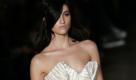 Ein Model zeigt einen Entwurf des portugiesischen Designers Miguel Vieira während der Modewoche ModaLisboa in Lissabon. Foto: ap